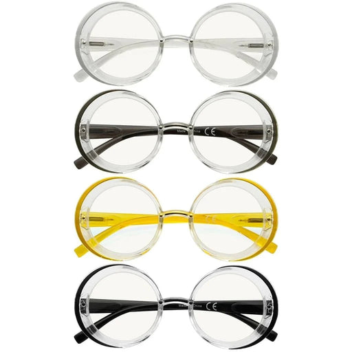 eyekeeper.com 4 Pack Progressive Multifocal Reading Glasses M2005N Eyeglasses White Smoke 4 Pairs Mix / +1.00,4 Pairs Mix / +1.50,4 Pairs Mix / +1.75,4 Pairs Mix / +2.00,4 Pairs Mix / +2.50,4 Pairs Mix / +3.00