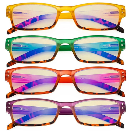 eyekeeper.com 4 Pack Reading Glasses Cute Blue Light Blocking Women TM012D Eyeglasses White Smoke 4 Pairs Mix / without magnification,4 Pairs Mix / +0.50,4 Pairs Mix / +0.75,4 Pairs Mix / +1.00,4 Pairs Mix / +1.25,4 Pairs Mix / +1.50,4 Pairs Mix / +1.75,4 Pairs Mix / +2.00,4 Pairs Mix / +2.50,4 Pairs Mix / +3.00