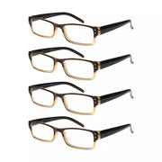eyekeeper.com 4 Pack Reading Glasses R012 Eyeglasses White Smoke Brown Clear-4pcs / +0.50,Brown Clear-4pcs / +0.75,Brown Clear-4pcs / +1.00,Brown Clear-4pcs / +1.50,Brown Clear-4pcs / +1.75,Brown Clear-4pcs / +2.00