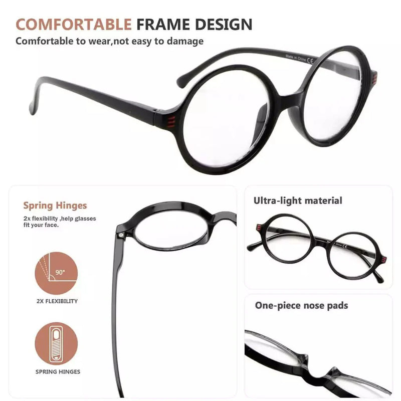 eyekeeper.com 4 Pack Reading Glasses Small Lens Round Readers R2025 Eyeglasses White Smoke 4 Pairs Mix / without magnification,4 Pairs Mix / +0.50,4 Pairs Mix / +0.75,4 Pairs Mix / +1.00,4 Pairs Mix / +1.25,4 Pairs Mix / +1.50,4 Pairs Mix / +1.75,4 Pairs Mix / +2.00,4 Pairs Mix / +2.50,4 Pairs Mix / +2.75,4 Pairs Mix / +3.00,4 Pairs Mix / +3.50