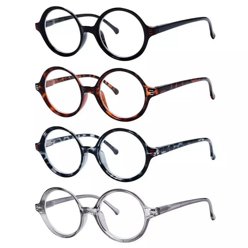 eyekeeper.com 4 Pack Reading Glasses Small Lens Round Readers R2025 Eyeglasses White Smoke 4 Pairs Mix / without magnification,4 Pairs Mix / +0.50,4 Pairs Mix / +0.75,4 Pairs Mix / +1.00,4 Pairs Mix / +1.25,4 Pairs Mix / +1.50,4 Pairs Mix / +1.75,4 Pairs Mix / +2.00,4 Pairs Mix / +2.50,4 Pairs Mix / +2.75,4 Pairs Mix / +3.00,4 Pairs Mix / +3.50
