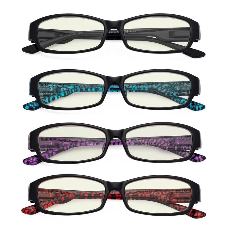 eyekeeper.com 4 Pack Rectangle Blue Light Filter Readers UVR9105 Eyeglasses White Smoke 4 Pairs Mix / without magnification,4 Pairs Mix / +0.50,4 Pairs Mix / +0.75,4 Pairs Mix / +1.00,4 Pairs Mix / +1.25,4 Pairs Mix / +1.50,4 Pairs Mix / +1.75,4 Pairs Mix / +2.00,4 Pairs Mix / +2.50,4 Pairs Mix / +3.00