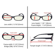 eyekeeper.com 4 Pack Rectangle Blue Light Filter Readers UVR9105 Eyeglasses White Smoke 4 Pairs Mix / without magnification,4 Pairs Mix / +0.50,4 Pairs Mix / +0.75,4 Pairs Mix / +1.00,4 Pairs Mix / +1.25,4 Pairs Mix / +1.50,4 Pairs Mix / +1.75,4 Pairs Mix / +2.00,4 Pairs Mix / +2.50,4 Pairs Mix / +3.00