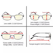 eyekeeper.com 4 Pack Rectangle Blue Light Filter Reading Glasses CG1703 Eyeglasses White Smoke 4 Pairs Mix / +0.75,4 Pairs Mix / +1.00,4 Pairs Mix / +1.50,4 Pairs Mix / +1.75