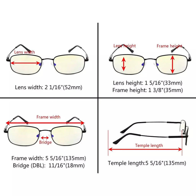 eyekeeper.com 4 Pack Rectangle Blue Light Filter Reading Glasses CG1703 Eyeglasses White Smoke 4 Pairs Mix / +0.75,4 Pairs Mix / +1.00,4 Pairs Mix / +1.50,4 Pairs Mix / +1.75