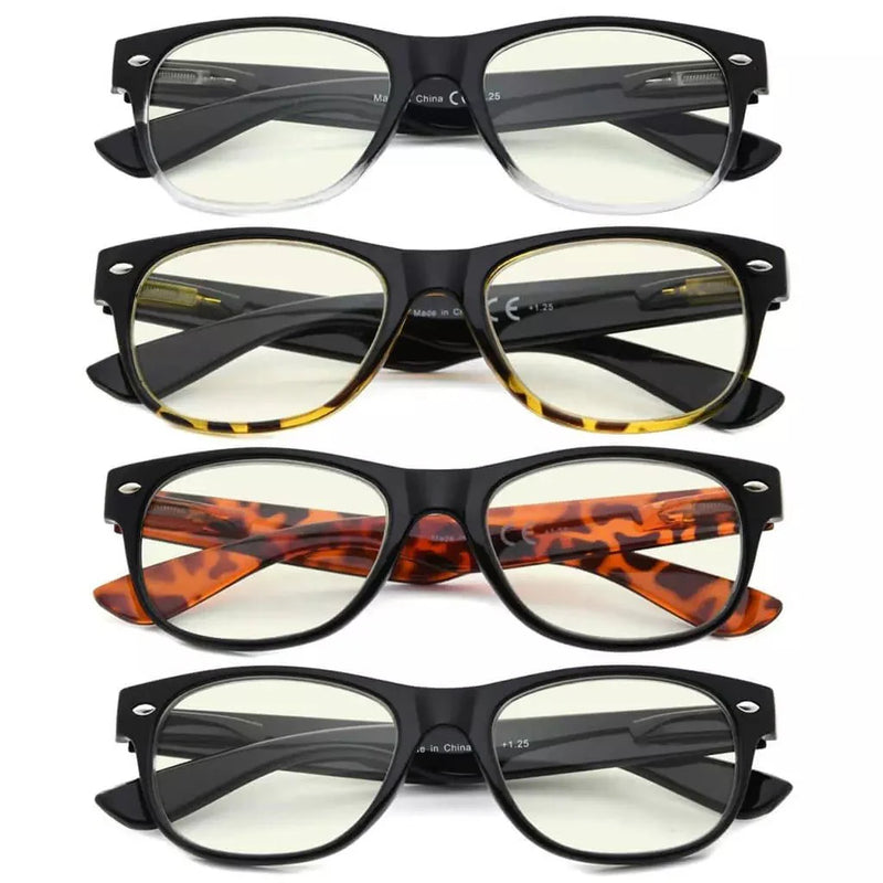 eyekeeper.com 4 Pack Rectangle Blue Light Filter Reading Glasses UVR011 Eyeglasses White Smoke 4 Pairs Mix / without magnification,4 Pairs Mix / +0.50,4 Pairs Mix / +0.75,4 Pairs Mix / +1.00,4 Pairs Mix / +1.25,4 Pairs Mix / +1.50,4 Pairs Mix / +1.75,4 Pairs Mix / +2.00,4 Pairs Mix / +2.25,4 Pairs Mix / +2.50,4 Pairs Mix / +2.75,4 Pairs Mix / +3.00