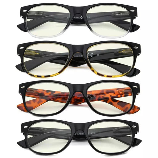 eyekeeper.com 4 Pack Rectangle Blue Light Filter Reading Glasses UVR011 Eyeglasses White Smoke 4 Pairs Mix / without magnification,4 Pairs Mix / +0.50,4 Pairs Mix / +0.75,4 Pairs Mix / +1.00,4 Pairs Mix / +1.25,4 Pairs Mix / +1.50,4 Pairs Mix / +1.75,4 Pairs Mix / +2.00,4 Pairs Mix / +2.25,4 Pairs Mix / +2.50,4 Pairs Mix / +2.75,4 Pairs Mix / +3.00