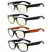 eyekeeper.com 4 Pack Rectangle Blue Light Filter Reading Glasses UVR011 Eyeglasses White Smoke 4 Pairs Mix / without magnification,4 Pairs Mix / +0.50,4 Pairs Mix / +0.75,4 Pairs Mix / +1.00,4 Pairs Mix / +1.25,4 Pairs Mix / +1.50,4 Pairs Mix / +1.75,4 Pairs Mix / +2.00,4 Pairs Mix / +2.25,4 Pairs Mix / +2.50,4 Pairs Mix / +2.75,4 Pairs Mix / +3.00