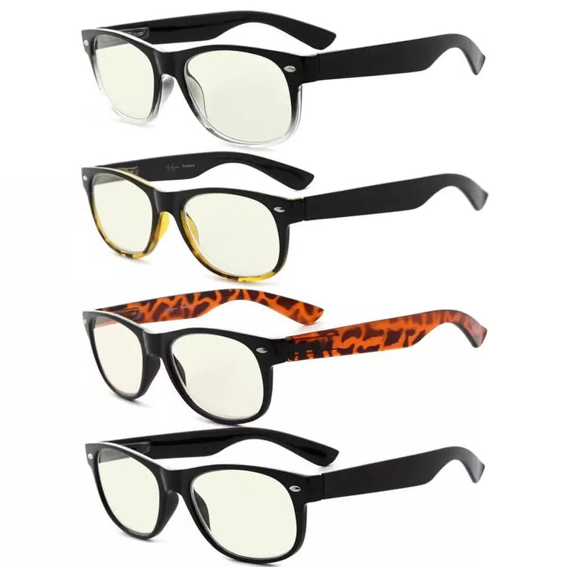 eyekeeper.com 4 Pack Rectangle Blue Light Filter Reading Glasses UVR011 Eyeglasses White Smoke 4 Pairs Mix / without magnification,4 Pairs Mix / +0.50,4 Pairs Mix / +0.75,4 Pairs Mix / +1.00,4 Pairs Mix / +1.25,4 Pairs Mix / +1.50,4 Pairs Mix / +1.75,4 Pairs Mix / +2.00,4 Pairs Mix / +2.25,4 Pairs Mix / +2.50,4 Pairs Mix / +2.75,4 Pairs Mix / +3.00