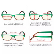 eyekeeper.com 4 Pack Rectangle Blue Light Filter Reading Glasses UVR108D Eyeglasses White Smoke 4 Pairs Mix / +0.50,4 Pairs Mix / +0.75,4 Pairs Mix / +1.00,4 Pairs Mix / +1.50,4 Pairs Mix / +2.00,4 Pairs Mix / +2.50,4 Pairs Mix / +3.00
