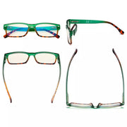 eyekeeper.com 4 Pack Rectangle Blue Light Filter Reading Glasses UVR108D Eyeglasses White Smoke 4 Pairs Mix / +0.50,4 Pairs Mix / +0.75,4 Pairs Mix / +1.00,4 Pairs Mix / +1.50,4 Pairs Mix / +2.00,4 Pairs Mix / +2.50,4 Pairs Mix / +3.00