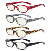 eyekeeper.com 4 Pack Rectangle Blue Light Filter Reading Glasses UVR9101 Eyeglasses White Smoke 4 Pairs Mix / without magnification,4 Pairs Mix / +0.50,4 Pairs Mix / +0.75,4 Pairs Mix / +1.00,4 Pairs Mix / +1.25,4 Pairs Mix / +1.50,4 Pairs Mix / +1.75,4 Pairs Mix / +2.00,4 Pairs Mix / +2.50,4 Pairs Mix / +3.00