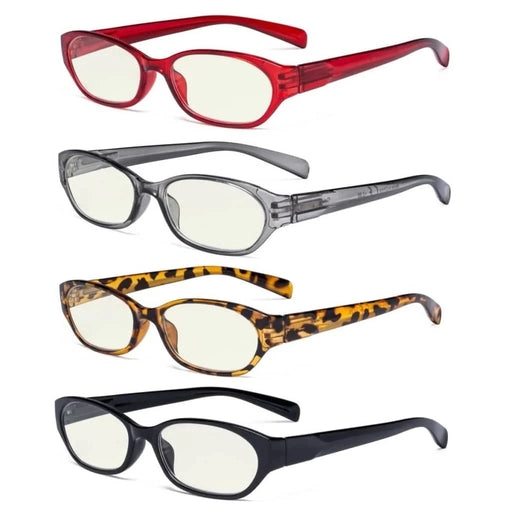 eyekeeper.com 4 Pack Rectangle Blue Light Filter Reading Glasses UVR9101 Eyeglasses White Smoke 4 Pairs Mix / without magnification,4 Pairs Mix / +0.50,4 Pairs Mix / +0.75,4 Pairs Mix / +1.00,4 Pairs Mix / +1.25,4 Pairs Mix / +1.50,4 Pairs Mix / +1.75,4 Pairs Mix / +2.00,4 Pairs Mix / +2.50,4 Pairs Mix / +3.00