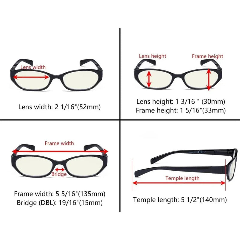 eyekeeper.com 4 Pack Rectangle Blue Light Filter Reading Glasses UVR9101 Eyeglasses White Smoke 4 Pairs Mix / without magnification,4 Pairs Mix / +0.50,4 Pairs Mix / +0.75,4 Pairs Mix / +1.00,4 Pairs Mix / +1.25,4 Pairs Mix / +1.50,4 Pairs Mix / +1.75,4 Pairs Mix / +2.00,4 Pairs Mix / +2.50,4 Pairs Mix / +3.00