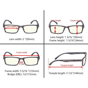 eyekeeper.com 4 Pack Rectangle Chic Blue Light Filter Eyeglasses UVR057 Eyeglasses White Smoke 4 Pairs Mix / without magnification,4 Pairs Mix / +0.50,4 Pairs Mix / +0.75,4 Pairs Mix / +1.00,4 Pairs Mix / +1.25,4 Pairs Mix / +1.50,4 Pairs Mix / +2.00,4 Pairs Mix / +2.25,4 Pairs Mix / +2.50,4 Pairs Mix / +2.75,4 Pairs Mix / +3.00,4 Pairs Mix / +3.50