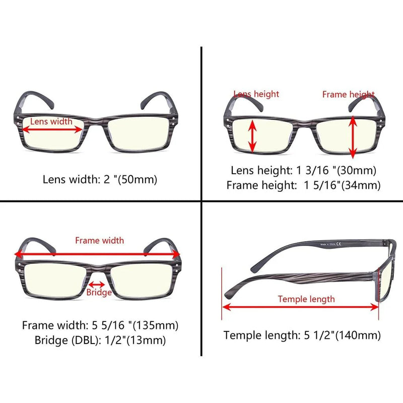 eyekeeper.com 4 Pack Rectangle Chic Blue Light Filter Eyeglasses UVR057 Eyeglasses White Smoke 4 Pairs Mix / without magnification,4 Pairs Mix / +0.50,4 Pairs Mix / +0.75,4 Pairs Mix / +1.00,4 Pairs Mix / +1.25,4 Pairs Mix / +1.50,4 Pairs Mix / +2.00,4 Pairs Mix / +2.25,4 Pairs Mix / +2.50,4 Pairs Mix / +2.75,4 Pairs Mix / +3.00,4 Pairs Mix / +3.50