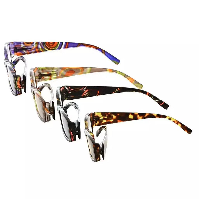 eyekeeper.com 4 Pack Rectangle Fashion Pattern Arms Reading Glasses R040G Eyeglasses White Smoke 4 Pairs Mix / +0.50,4 Pairs Mix / +0.75,4 Pairs Mix / +1.00,4 Pairs Mix / +1.25,4 Pairs Mix / +1.50,4 Pairs Mix / +1.75,4 Pairs Mix / +2.00,4 Pairs Mix / +2.25,4 Pairs Mix / +2.50,4 Pairs Mix / +2.75,4 Pairs Mix / +3.00,4 Pairs Mix / +3.50,4 Pairs Mix / +