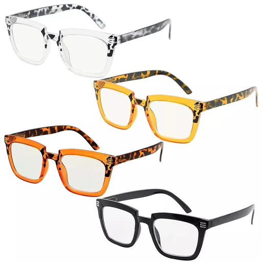 eyekeeper.com 4 Pack Rectangle Progressive Multifocal Readers M2109 Eyeglasses White Smoke 4 Pairs Mix / +1.00,4 Pairs Mix / +1.25,4 Pairs Mix / +1.50,4 Pairs Mix / +1.75,4 Pairs Mix / +2.00,4 Pairs Mix / +2.25,4 Pairs Mix / +2.50,4 Pairs Mix / +3.00,4 Pairs Mix / +3.50