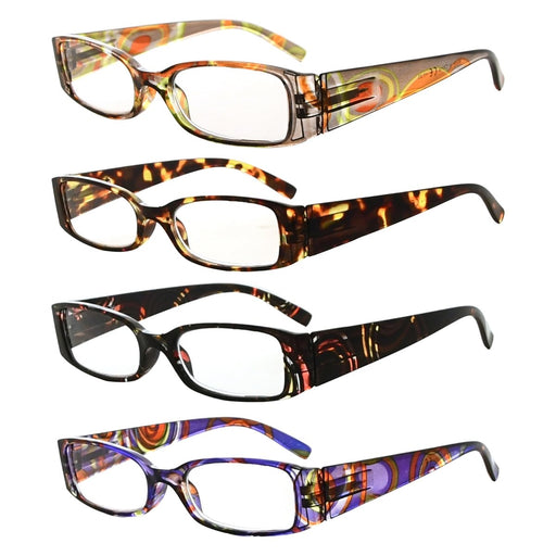 eyekeeper.com 4 Pack Rectangle Reading Glasses Retro Readers R040G Eyeglasses White Smoke 4 Pairs Mix / +0.50,4 Pairs Mix / +0.75,4 Pairs Mix / +1.00,4 Pairs Mix / +1.50,4 Pairs Mix / +1.75