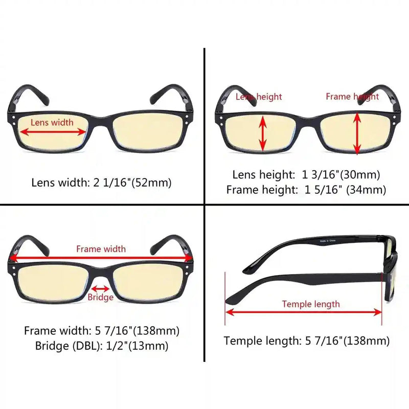 eyekeeper.com 4 Pack Retro Blue Light Blocking Reading Glasses TM103 Eyeglasses White Smoke 2Black-2Tortoise / without magnification,2Black-2Tortoise / +0.50,2Black-2Tortoise / +0.75,2Black-2Tortoise / +1.00,2Black-2Tortoise / +1.25,2Black-2Tortoise / +2.50
