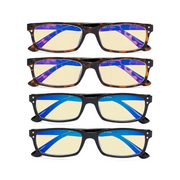 eyekeeper.com 4 Pack Retro Blue Light Blocking Reading Glasses TM103 Eyeglasses White Smoke 2Black-2Tortoise / without magnification,2Black-2Tortoise / +0.50,2Black-2Tortoise / +0.75,2Black-2Tortoise / +1.00,2Black-2Tortoise / +1.25,2Black-2Tortoise / +2.50