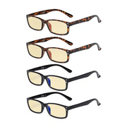 eyekeeper.com 4 Pack Retro Blue Light Blocking Reading Glasses TM103 Eyeglasses White Smoke 2Black-2Tortoise / without magnification,2Black-2Tortoise / +0.50,2Black-2Tortoise / +0.75,2Black-2Tortoise / +1.00,2Black-2Tortoise / +1.25,2Black-2Tortoise / +2.50