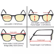 eyekeeper.com 4 Pack Retro Blue Light Blocking Reading Glasses TMRJ003 Eyeglasses White Smoke 4 Pairs Mix / +0.75,4 Pairs Mix / +1.00,4 Pairs Mix / +1.50,4 Pairs Mix / +2.00,4 Pairs Mix / +2.50,4 Pairs Mix / +3.00