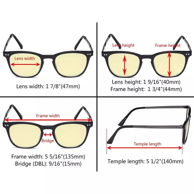eyekeeper.com 4 Pack Retro Blue Light Blocking Reading Glasses TMRJ003 Eyeglasses White Smoke 4 Pairs Mix / +0.75,4 Pairs Mix / +1.00,4 Pairs Mix / +1.50,4 Pairs Mix / +2.00,4 Pairs Mix / +2.50,4 Pairs Mix / +3.00