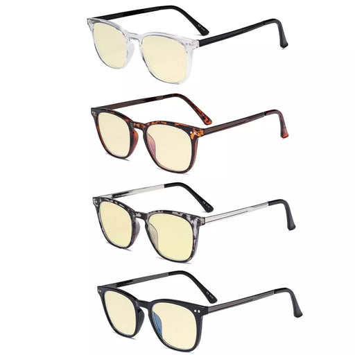 eyekeeper.com 4 Pack Retro Blue Light Blocking Reading Glasses TMRJ003 Eyeglasses White Smoke 4 Pairs Mix / +0.75,4 Pairs Mix / +1.00,4 Pairs Mix / +1.50,4 Pairs Mix / +2.00,4 Pairs Mix / +2.50,4 Pairs Mix / +3.00