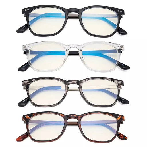 eyekeeper.com 4 Pack Retro Blue Light Filter Reading Glasses UVRJ003 Eyeglasses White Smoke 4 Pairs Mix / +0.50,4 Pairs Mix / +0.75,4 Pairs Mix / +1.00,4 Pairs Mix / +1.25,4 Pairs Mix / +1.50,4 Pairs Mix / +1.75,4 Pairs Mix / +2.00,4 Pairs Mix / +2.25,4 Pairs Mix / +2.50,4 Pairs Mix / +2.75,4 Pairs Mix / +3.00