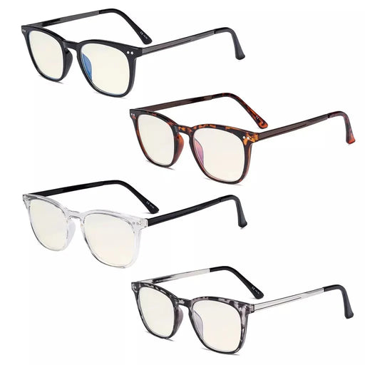 eyekeeper.com 4 Pack Retro Blue Light Filter Reading Glasses UVRJ003 Eyeglasses White Smoke 4 Pairs Mix / +0.50,4 Pairs Mix / +0.75,4 Pairs Mix / +1.00,4 Pairs Mix / +1.25,4 Pairs Mix / +1.50,4 Pairs Mix / +1.75,4 Pairs Mix / +2.00,4 Pairs Mix / +2.25,4 Pairs Mix / +2.50,4 Pairs Mix / +2.75,4 Pairs Mix / +3.00