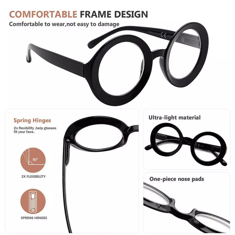 eyekeeper.com 4 Pack Retro Round Reading Glasses Thicker Frame Readers R9109 Eyeglasses White Smoke 4 Pairs Mix / +0.50,4 Pairs Mix / +0.75,4 Pairs Mix / +1.00,4 Pairs Mix / +1.25,4 Pairs Mix / +1.50,4 Pairs Mix / +1.75,4 Pairs Mix / +2.00,4 Pairs Mix / +2.25,4 Pairs Mix / +2.50,4 Pairs Mix / +2.75,4 Pairs Mix / +3.00,4 Pairs Mix / +3.50,4 Pairs Mix / +