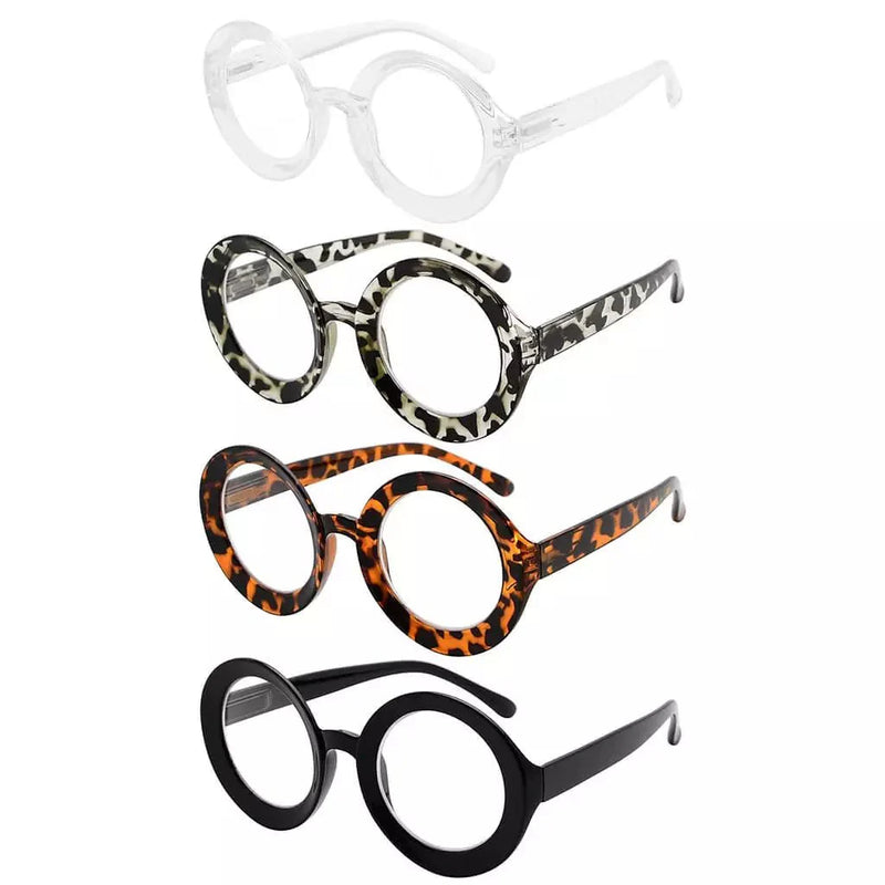 eyekeeper.com 4 Pack Retro Round Reading Glasses Thicker Frame Readers R9109 Eyeglasses White Smoke 4 Pairs Mix / +0.50,4 Pairs Mix / +0.75,4 Pairs Mix / +1.00,4 Pairs Mix / +1.25,4 Pairs Mix / +1.50,4 Pairs Mix / +1.75,4 Pairs Mix / +2.00,4 Pairs Mix / +2.25,4 Pairs Mix / +2.50,4 Pairs Mix / +2.75,4 Pairs Mix / +3.00,4 Pairs Mix / +3.50,4 Pairs Mix / +