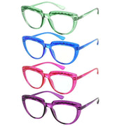 eyekeeper.com 4 Pack Rhinestone Half Moon Reading Glasses R2018 Eyeglasses White Smoke 4 Pairs Mix / without magnification,4 Pairs Mix / +0.50,4 Pairs Mix / +0.75,4 Pairs Mix / +1.00,4 Pairs Mix / +1.25,4 Pairs Mix / +1.50,4 Pairs Mix / +1.75,4 Pairs Mix / +2.00,4 Pairs Mix / +2.25,4 Pairs Mix / +2.50,4 Pairs Mix / +2.75,4 Pairs Mix / +3.00