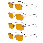 eyekeeper.com 4 Pack Rimless Blue Light Blocking Readers DSWK9 Eyeglasses White Smoke 4 Pairs Mix / without magnification,4 Pairs Mix / +0.50,4 Pairs Mix / +0.75,4 Pairs Mix / +1.00,4 Pairs Mix / +1.25,4 Pairs Mix / +1.50,4 Pairs Mix / +1.75