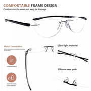 eyekeeper.com 4 Pack Rimless Reading Glasses Half Moon Readers R2202 Eyeglasses White Smoke 4 Pairs Mix / +0.50,4 Pairs Mix / +0.75,4 Pairs Mix / +1.00,4 Pairs Mix / +1.25,4 Pairs Mix / +1.50,4 Pairs Mix / +1.75,4 Pairs Mix / +2.00,4 Pairs Mix / +2.25,4 Pairs Mix / +2.50,4 Pairs Mix / +2.75,4 Pairs Mix / +3.00,4 Pairs Mix / +3.25,4 Pairs Mix / +