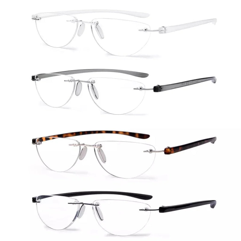 eyekeeper.com 4 Pack Rimless Reading Glasses Half Moon Readers R2202 Eyeglasses White Smoke 4 Pairs Mix / +0.50,4 Pairs Mix / +0.75,4 Pairs Mix / +1.00,4 Pairs Mix / +1.25,4 Pairs Mix / +1.50,4 Pairs Mix / +1.75,4 Pairs Mix / +2.00,4 Pairs Mix / +2.25,4 Pairs Mix / +2.50,4 Pairs Mix / +2.75,4 Pairs Mix / +3.00,4 Pairs Mix / +3.25,4 Pairs Mix / +