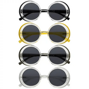 eyekeeper.com 4 Pack Round Bifocal Reading Sunglasses SBR2005N Sunglasses White Smoke 4 Pairs Mix / +1.00,4 Pairs Mix / +1.50,4 Pairs Mix / +1.75,4 Pairs Mix / +2.00,4 Pairs Mix / +2.50,4 Pairs Mix / +3.00