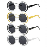 eyekeeper.com 4 Pack Round Bifocal Reading Sunglasses SBR2005N Sunglasses White Smoke 4 Pairs Mix / +1.00,4 Pairs Mix / +1.50,4 Pairs Mix / +1.75,4 Pairs Mix / +2.00,4 Pairs Mix / +2.50,4 Pairs Mix / +3.00