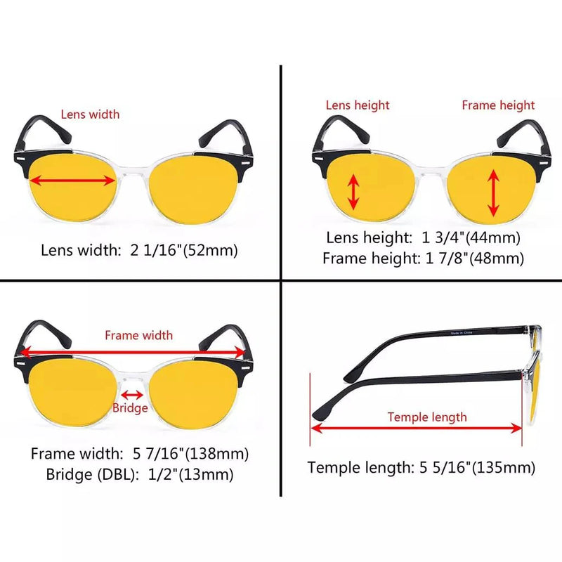 eyekeeper.com 4 Pack Round Blue Light Blocking Reading Glasses HP9002C Eyeglasses White Smoke 4 Pairs Mix / without magnification,4 Pairs Mix / +0.50,4 Pairs Mix / +0.75,4 Pairs Mix / +1.00,4 Pairs Mix / +1.25,4 Pairs Mix / +1.50,4 Pairs Mix / +1.75,4 Pairs Mix / +2.00,4 Pairs Mix / +2.50,4 Pairs Mix / +3.00