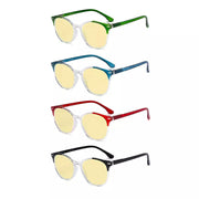 eyekeeper.com 4 Pack Round Blue Light Blocking Reading Glasses TM9002C Eyeglasses White Smoke 4 Pairs Mix / without magnification,4 Pairs Mix / +0.50,4 Pairs Mix / +0.75,4 Pairs Mix / +1.00,4 Pairs Mix / +1.25,4 Pairs Mix / +1.50,4 Pairs Mix / +1.75,4 Pairs Mix / +2.00,4 Pairs Mix / +2.50,4 Pairs Mix / +3.00
