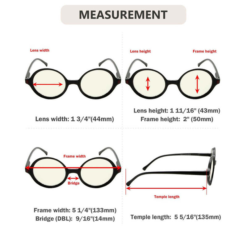 eyekeeper.com 4 Pack Round Blue Light Filter Reading Glasses UVR2025 Eyeglasses White Smoke 4 Pairs Mix / without magnification,4 Pairs Mix / +0.50,4 Pairs Mix / +0.75,4 Pairs Mix / +1.00,4 Pairs Mix / +1.25,4 Pairs Mix / +1.50,4 Pairs Mix / +1.75,4 Pairs Mix / +2.00,4 Pairs Mix / +2.50,4 Pairs Mix / +3.00