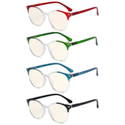 eyekeeper.com 4 Pack Round Blue Light Filterg Reading Glasses UVR9002C Eyeglasses White Smoke 4 Pairs Mix / without magnification,4 Pairs Mix / +0.50,4 Pairs Mix / +0.75,4 Pairs Mix / +1.00,4 Pairs Mix / +1.25,4 Pairs Mix / +1.50,4 Pairs Mix / +1.75,4 Pairs Mix / +2.00,4 Pairs Mix / +2.50,4 Pairs Mix / +3.00