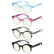 eyekeeper.com 4 Pack Round Chic Blue Light Filter Reading Glasses UVR2032 Eyeglasses White Smoke 4 Pairs Mix / without magnification,4 Pairs Mix / +0.50,4 Pairs Mix / +0.75,4 Pairs Mix / +1.00,4 Pairs Mix / +1.25,4 Pairs Mix / +1.50,4 Pairs Mix / +1.75,4 Pairs Mix / +2.00,4 Pairs Mix / +2.50,4 Pairs Mix / +3.00