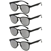 eyekeeper.com 4 Pack Round Reading Glasses R060 Eyeglasses White Smoke Grey Lens-4pcs / +0.50,Grey Lens-4pcs / +0.75,Grey Lens-4pcs / +1.00,Grey Lens-4pcs / +1.25,Grey Lens-4pcs / +1.50,Grey Lens-4pcs / +1.75,Grey Lens-4pcs / +2.00,Grey Lens-4pcs / +2.25,Grey Lens-4pcs / +2.50,Grey Lens-4pcs / +2.75,Grey Lens-4pcs / +3.00,Gr