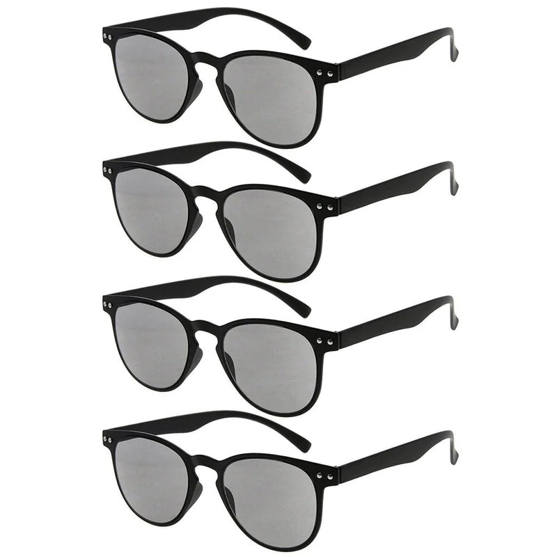 eyekeeper.com 4 Pack Round Reading Glasses R060 Eyeglasses White Smoke Grey Lens-4pcs / +0.50,Grey Lens-4pcs / +0.75,Grey Lens-4pcs / +1.00,Grey Lens-4pcs / +1.25,Grey Lens-4pcs / +1.50,Grey Lens-4pcs / +1.75,Grey Lens-4pcs / +2.00,Grey Lens-4pcs / +2.25,Grey Lens-4pcs / +2.50,Grey Lens-4pcs / +2.75,Grey Lens-4pcs / +3.00,Gr