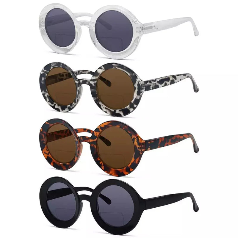 eyekeeper.com 4 Pack Round Thicker Frame Bifocal Sunglasses Readers SG9109RSP Sunglasses White Smoke 4 Pairs Mix / +1.00,4 Pairs Mix / +1.50,4 Pairs Mix / +1.75,4 Pairs Mix / +2.00,4 Pairs Mix / +2.50,4 Pairs Mix / +3.00,4 Pairs Mix / +3.50