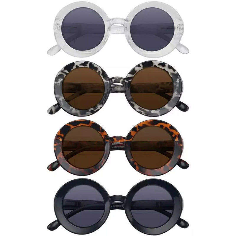 eyekeeper.com 4 Pack Round Thicker Frame Bifocal Sunglasses Readers SG9109RSP Sunglasses White Smoke 4 Pairs Mix / +1.00,4 Pairs Mix / +1.50,4 Pairs Mix / +1.75,4 Pairs Mix / +2.00,4 Pairs Mix / +2.50,4 Pairs Mix / +3.00,4 Pairs Mix / +3.50