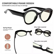 eyekeeper.com 4 Pack Round Thicker Frame Blue Light Filter Readers UV2004 Eyeglasses White Smoke 4 Pairs Mix / without magnification,4 Pairs Mix / +0.50,4 Pairs Mix / +0.75,4 Pairs Mix / +1.00,4 Pairs Mix / +1.25,4 Pairs Mix / +1.50,4 Pairs Mix / +2.00,4 Pairs Mix / +2.50,4 Pairs Mix / +3.00