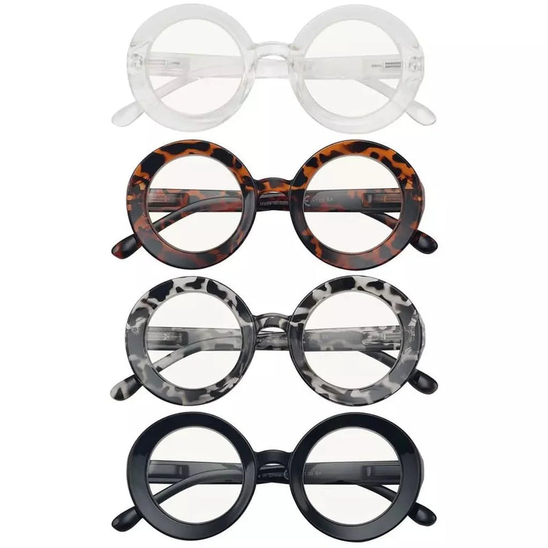 eyekeeper.com 4 Pack Round Thicker Frame Progressive Multifocus Readers MTR9109 Eyeglasses White Smoke 4 Pairs Mix / +1.00,4 Pairs Mix / +1.25,4 Pairs Mix / +1.50,4 Pairs Mix / +1.75,4 Pairs Mix / +2.00,4 Pairs Mix / +2.50,4 Pairs Mix / +3.00,4 Pairs Mix / +3.50